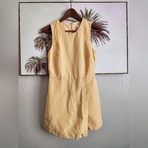 Club Monaco Yellow Wrap Romper Skort